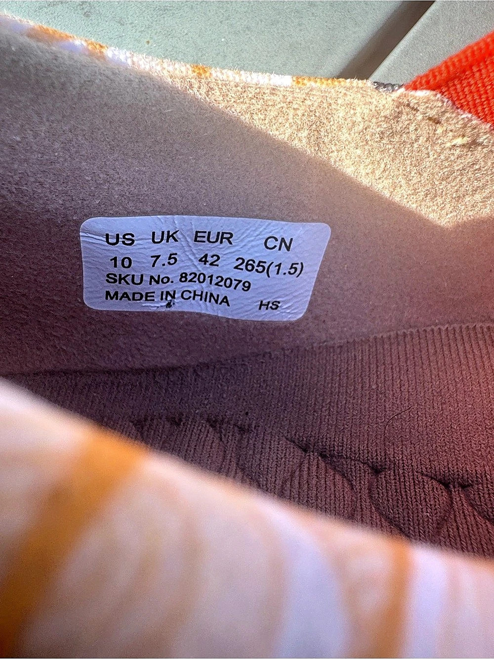 U In Geometric Slip-On Sneakers Orange Pink Us 10 Like New — image 2 of 6